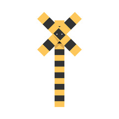Railway crossing sign