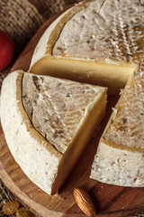 Cheese on the wooden table