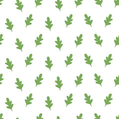 Fototapeta premium Green leaves seamless pattern