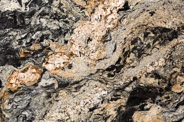 Tuinposter Close up of beige granite texture. © Dmytro Synelnychenko