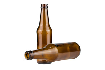 bottle glass isolated on a white backgroun - clipping paths