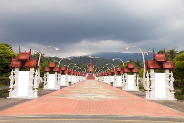 The Royal Flora Ratchaphruek Park at Chiang Mai, Thailand.