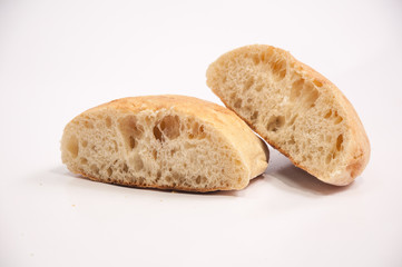 Two halves of a loaf of bread