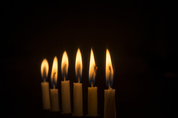 Hanukkah holiday candles