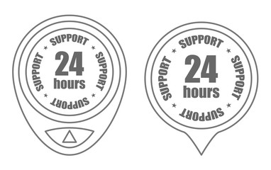 support 24 hours icon