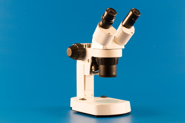 Scientific microscope in science laboratory