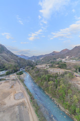  	2017年春の八ッ場ダム予定地の風景