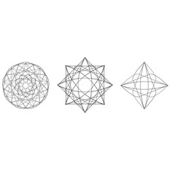 Holiday patterns of stars of snowflakes and flowers for gifts