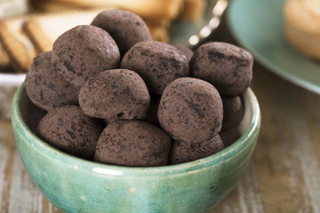 Close Up Chocolate Truffles