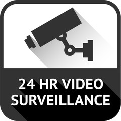 video surveillance on black square