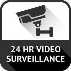 video surveillance on black square