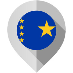 Marker with flag for map