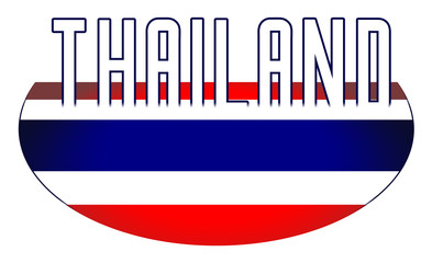 Illustration logo flag of Thailand official symbols isolated