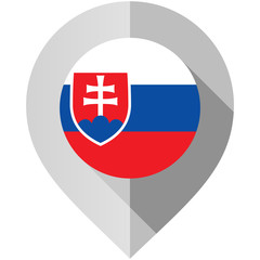 Fototapeta premium Marker with flag for map