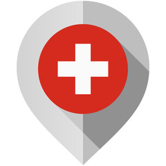 Marker with flag for map