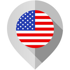 Marker with flag for map