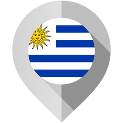 Fototapeta premium Marker with flag for map