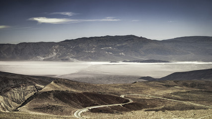 Wide open vista on the Death Valley National Park