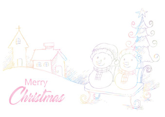 Merry Christmas greeting card