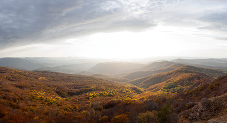 Autumn Sunset in the mountains