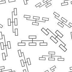 Business structure sign seamless pattern background. Business flat vector illustration. Diagram structure symbol pattern.