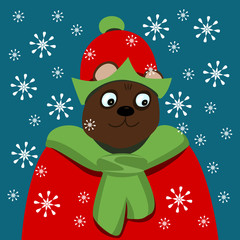 Christmas elf bear