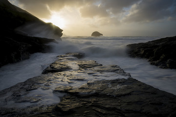 Trebarwith Strand in North Cornwall.