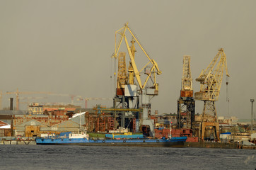 Seaport in the city.