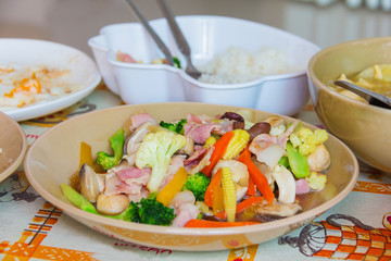 Mixed vegetable fried