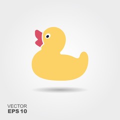 Yellow rubber bath duck.