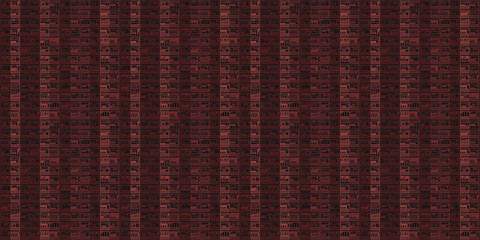 Seamless background of residential and commercial building in black and red
