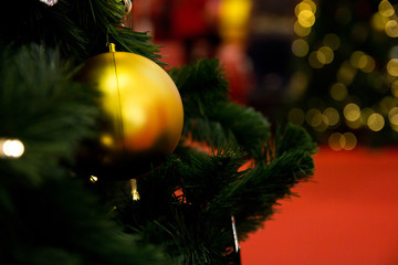 Close up of christmas tree