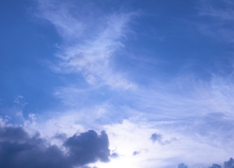 Bright blue sky nature background