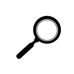 Simple magnifier icon for search engine, vector