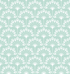  Floral pattern. Wallpaper seamless vector background. Blue and white ornament. Graphic modern pattern