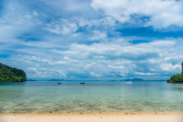 Fototapeta na wymiar beautiful view of Thailand - a sea landscape with clouds over the sea