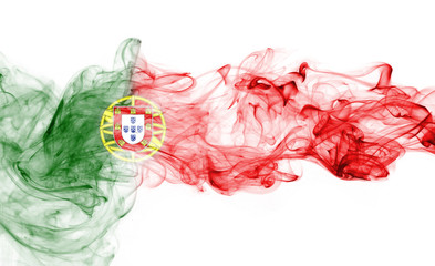 Portugal flag smoke