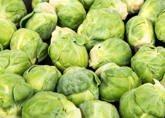 Fototapeta na wymiar Raw brussel cabbage