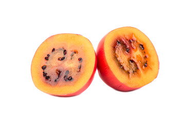 Half tamarillo fruit