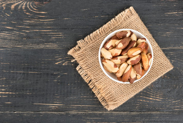 Brazil nuts in bowl