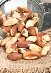 Brazil nuts in jar