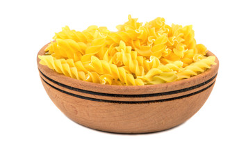 Pasta fusilli in bowl