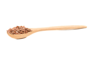 Flax seeds in spoon