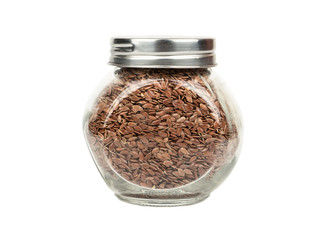 Flax seeds in jar