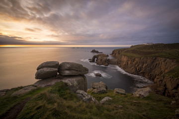 The view from Land's End in Cornwall.