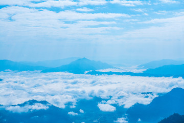 Fog Sea at Phu Chi Fa View Point in Chiangrai Province