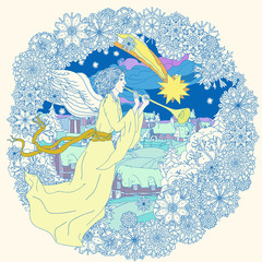 Angel with trumpet - in three colors © br_mary