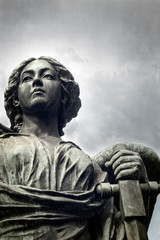 Woman Warrior Statue in Cemetery