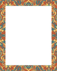 White Frame with Decorated Borders