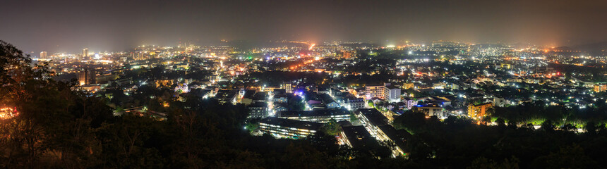 Fototapeta na wymiar Night Rung Hill view point Phuket Thailand